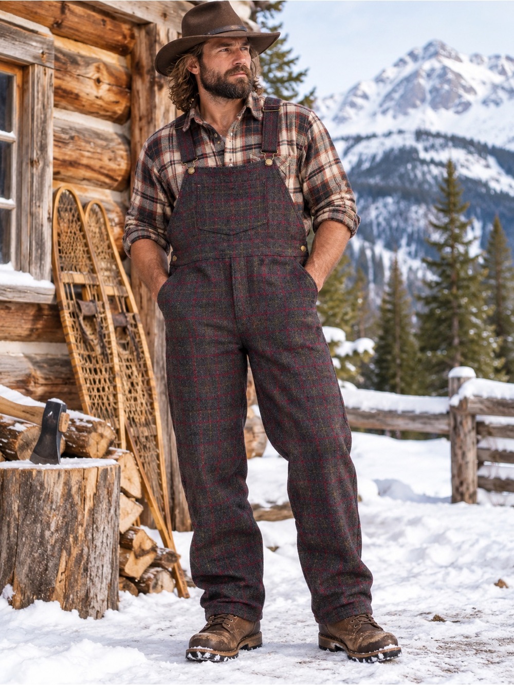 Big Bill 100% Wool Woodman's Bib - Charcoal